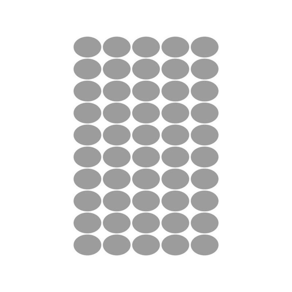 Tico - SL4-3627 etiqueta autoadhesiva Ovalado Permanente Plata 5000 pieza(s)
