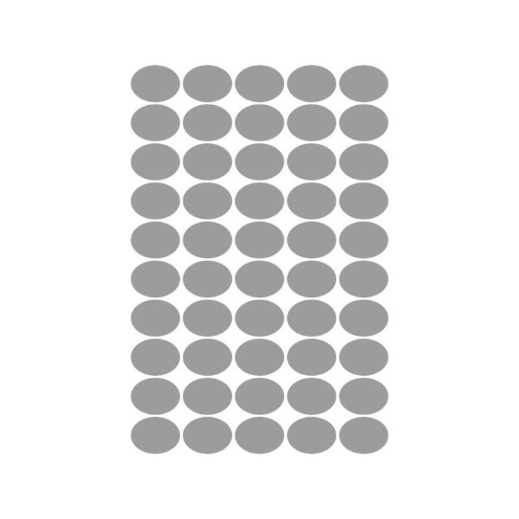 Tico - SL4-3627 etiqueta autoadhesiva Ovalado Permanente Plata 5000 pieza(s)