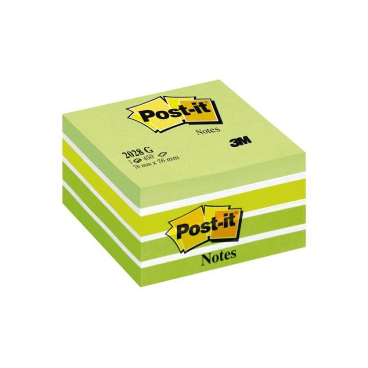Post-It - 2028-G etiqueta autoadhesiva Verde, Blanco 1 pieza(s)