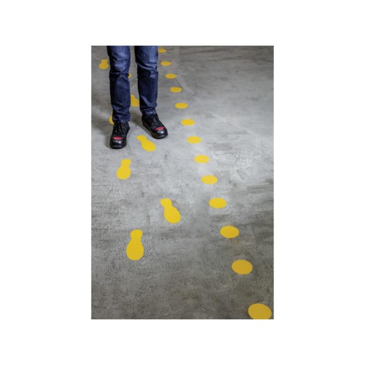 Durable - 170404 etiqueta autoadhesiva Alrededor Permanente Amarillo 10 pieza(s)