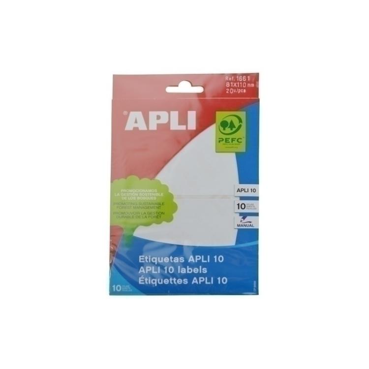 APLI - ETIQ.MAN.BOLSA APLI 01661 10h 81x110