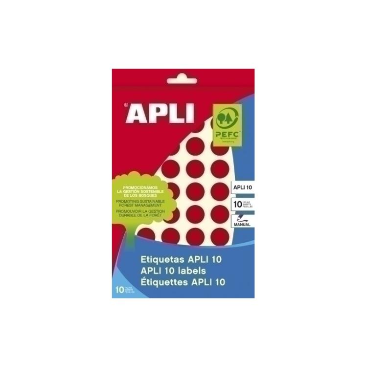 APLI - ETIQ.MAN.BOLSA APLI 02740 CL.ROJO RD.Ø16