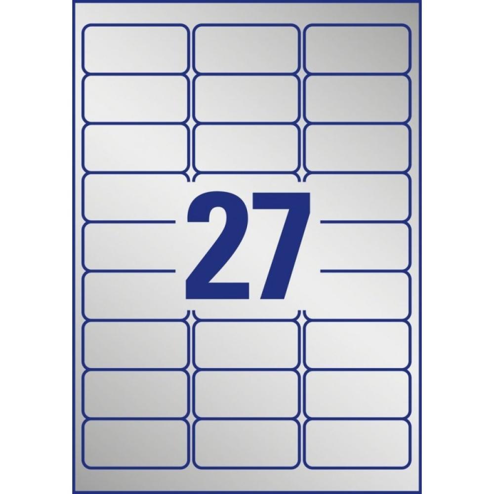 Avery - L6011-20 etiqueta autoadhesiva Rectángulo redondeado Permanente Plata 540 pieza(s)
