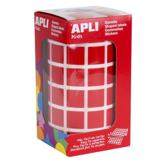 APLI - 12477 etiqueta autoadhesiva Plaza Permanente Rojo