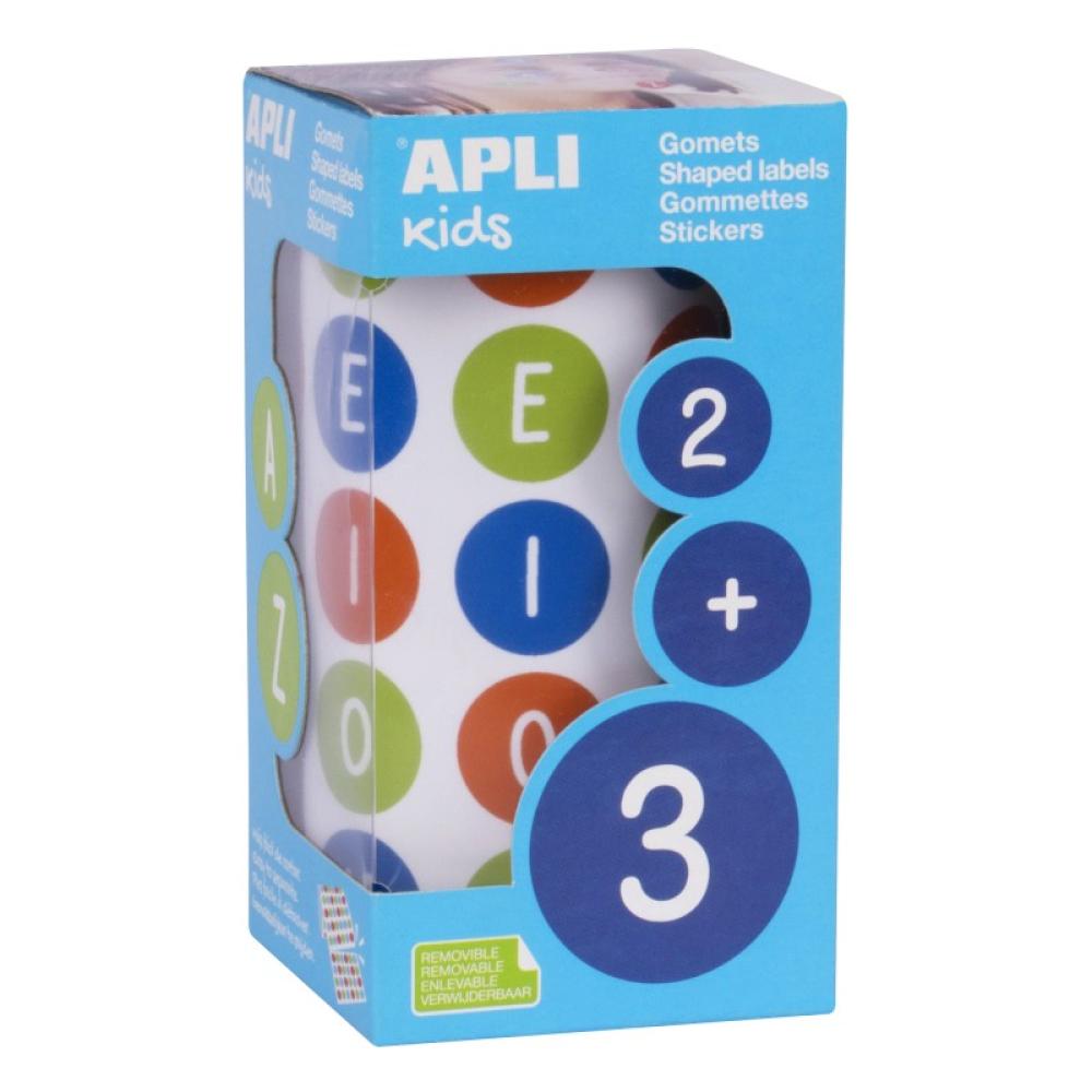 APLI - 16797 etiqueta autoadhesiva Desmontable Azul, Verde, Naranja
