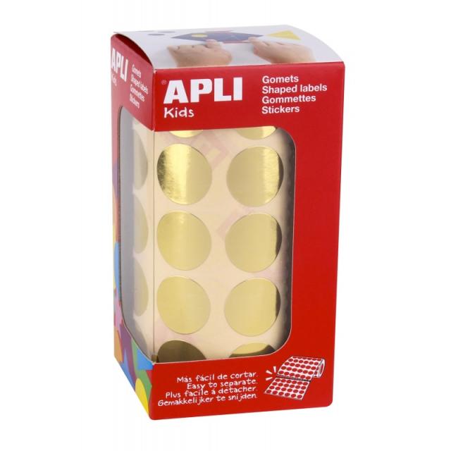 APLI - 11632 etiqueta autoadhesiva Alrededor Permanente Oro