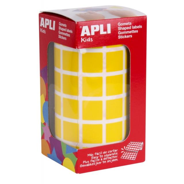 APLI - 12475 etiqueta autoadhesiva Plaza Permanente Amarillo