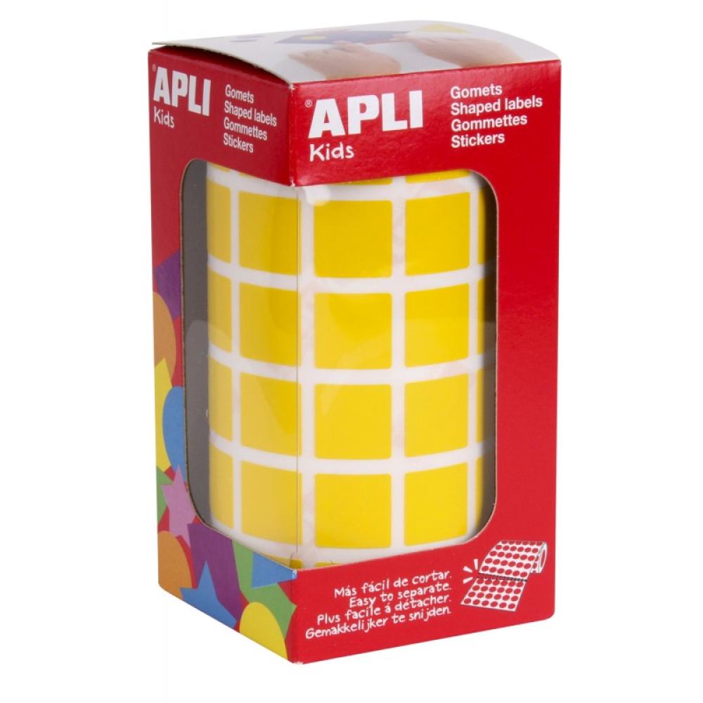 APLI - 12475 etiqueta autoadhesiva Plaza Permanente Amarillo