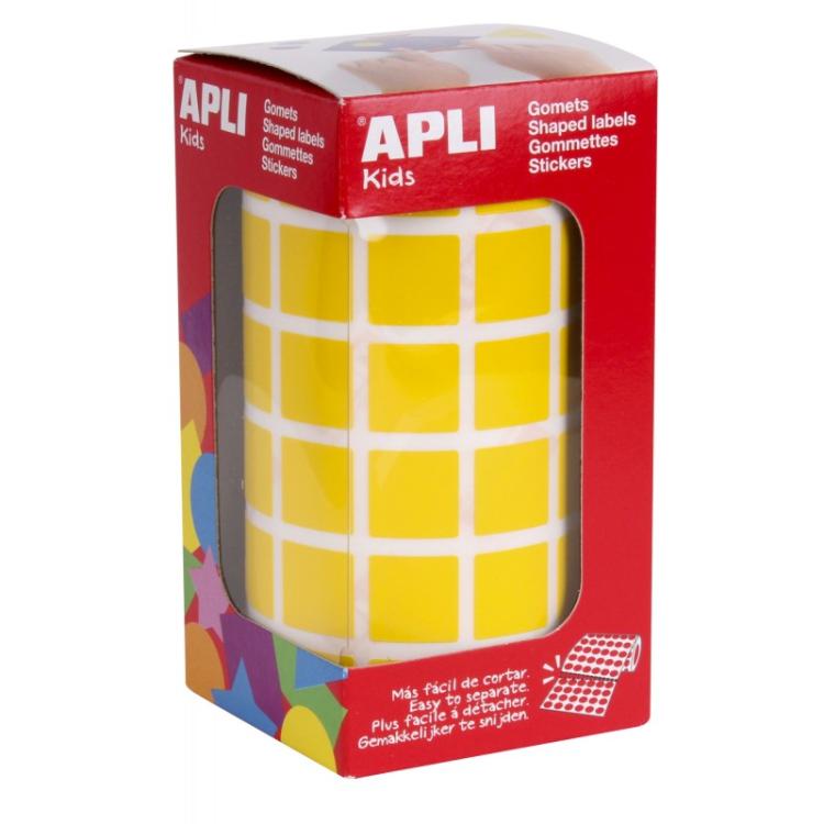 APLI - 12475 etiqueta autoadhesiva Plaza Permanente Amarillo