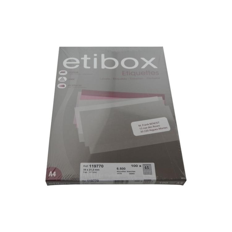 Etibox - ETIQUETAS ADH.IMPR. ETIBOX A4 BLANCA CAJ - ET119770