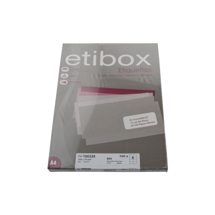 Etibox - ETIQUETAS ADH.IMPR. ETIBOX A4 BLANCA CAJ - ET100325