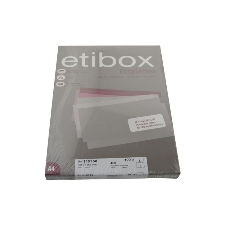 Etibox - ETIQUETAS ADH.IMPR. ETIBOX A4 BLANCA CAJ - ET119758