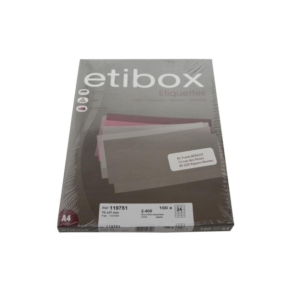 Etibox - ETIQUETAS ADH.IMPR. ETIBOX A4 BLANCA CAJ - ET119751