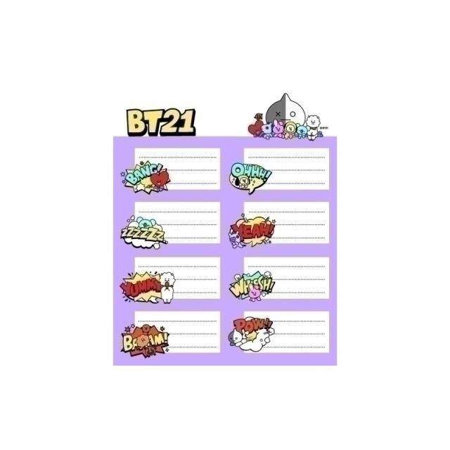 Grupo Erik - ETIQUETA ESCOLAR ERIK 15,8x20 BT21 - Pack de 10 unidades