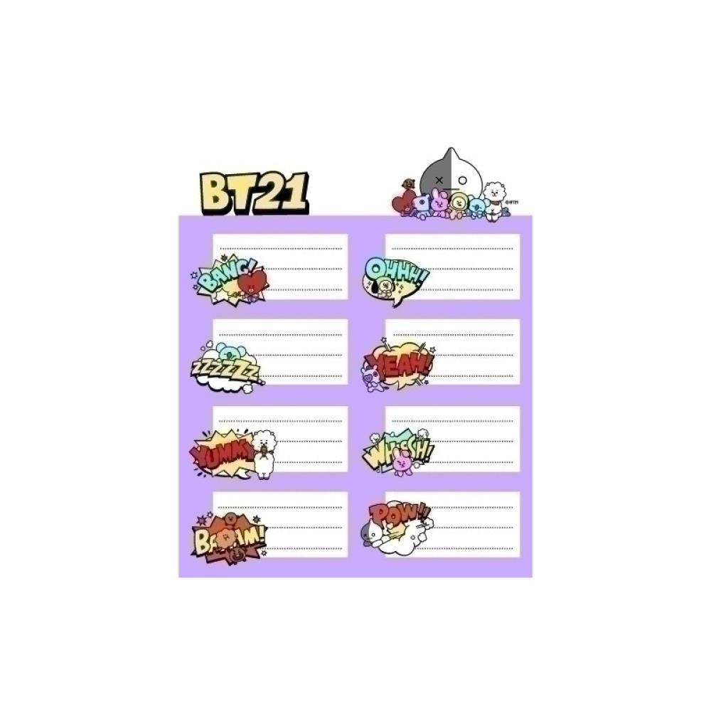 Grupo Erik - ETIQUETA ESCOLAR ERIK 15,8x20 BT21 - Pack de 10 unidades