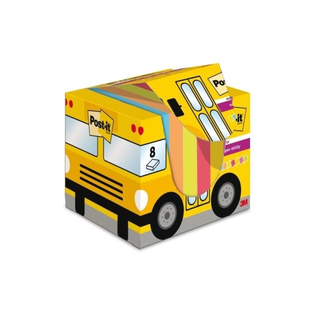 Post-It - TACO NOTAS POST-IT PACK AUTOBUS 8x90h