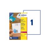 Avery - L4610-25 etiqueta autoadhesiva Rectángulo Permanente Blanco 25 pieza(s)