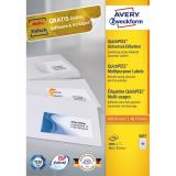 Avery - 3657 etiqueta autoadhesiva Rectángulo Permanente Blanco 4000 pieza(s)