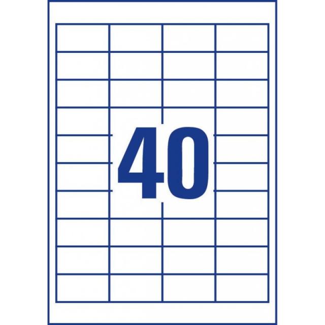 Avery - 3657 etiqueta autoadhesiva Rectángulo Permanente Blanco 4000 pieza(s)