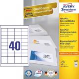 Avery - 3657 etiqueta autoadhesiva Rectángulo Permanente Blanco 4000 pieza(s)