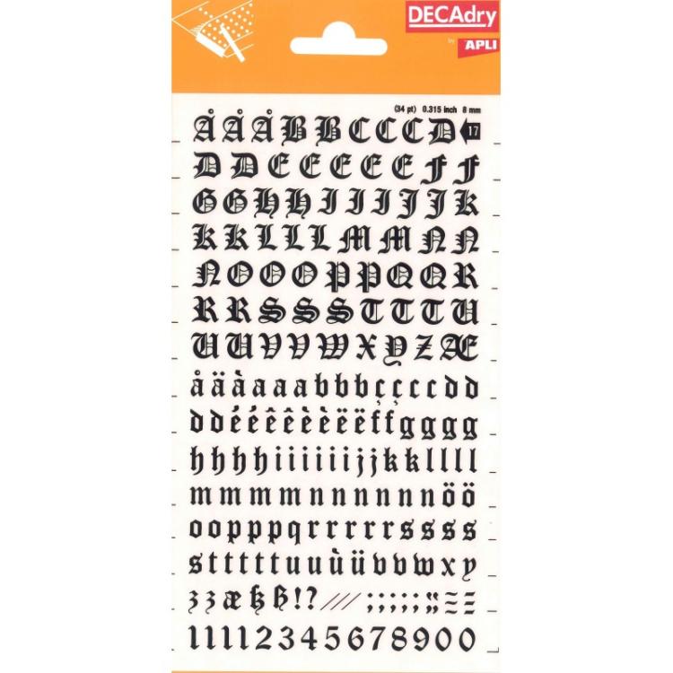 APLI - DD17F etiqueta autoadhesiva Permanente Negro