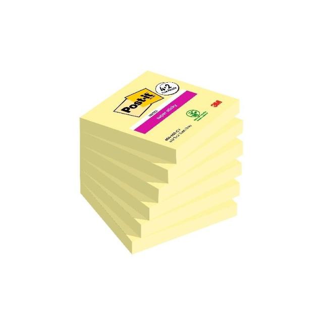 Post-It - POST-IT BLOC NOTAS SUPER STICKY 90H 76X76 PAQUETE DE 6 CANARY YELLOW