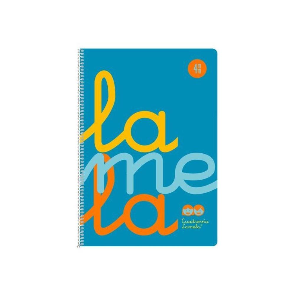 Lamela - Cuaderno polipropileno formato Folio cuadrícula 4x4 80 hojas 90g colores surtidos 7FTP004S - Color no elegible