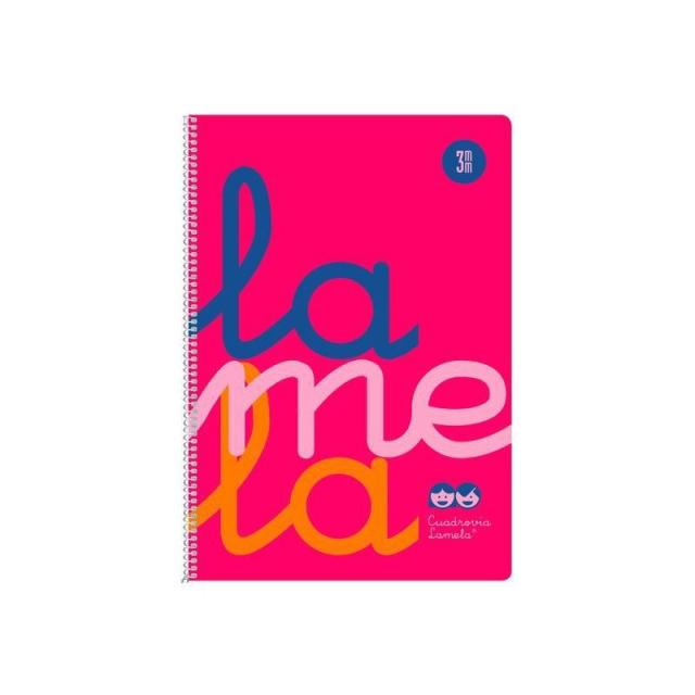 Lamela - Cuaderno Fº polipropileno C3 80 hojas 90 grs rosa 7FTP003R