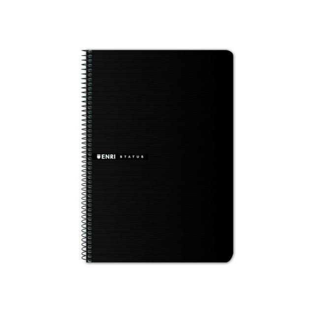 ENRI - 100435747 cuaderno y block 100 hojas Negro