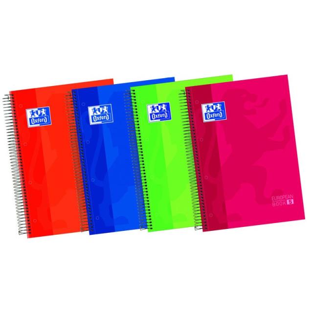 Oxford - 400088484 cuaderno y block A4+ 120 hojas Azul, Fucsia, Color menta, Rojo - 1 unidad