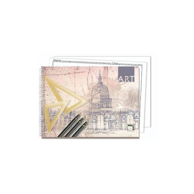 Pacsa - CUADERNO BLOCKS DIBUJO ART 140 GRS. FOLIO PROLONGADO 20 HOJAS 2 TALADROS LISO SIN RECUADRO PACSA 18849