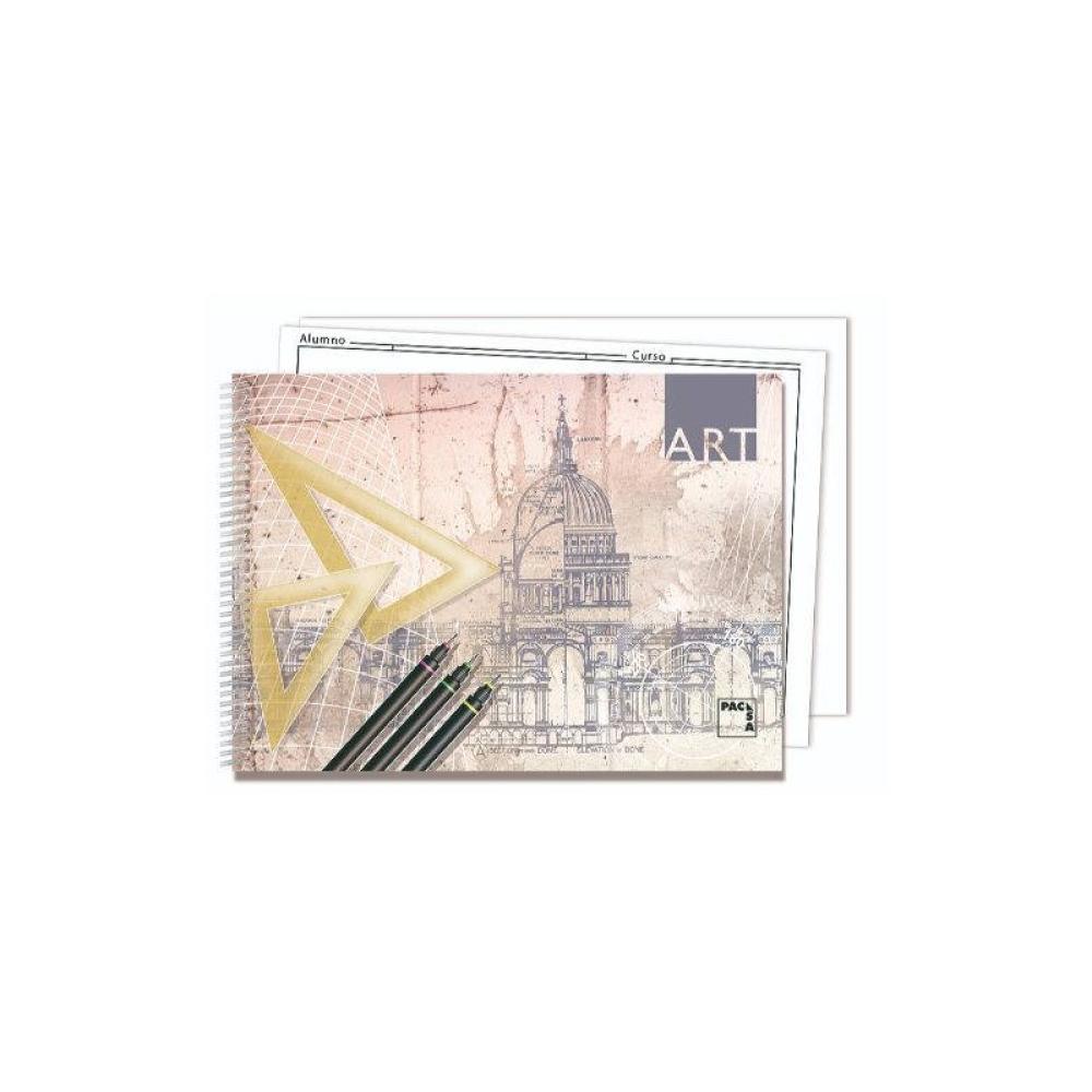 Pacsa - CUADERNO BLOCKS DIBUJO ART 140 GRS. FOLIO PROLONGADO 20 HOJAS 2 TALADROS LISO SIN RECUADRO PACSA 18849