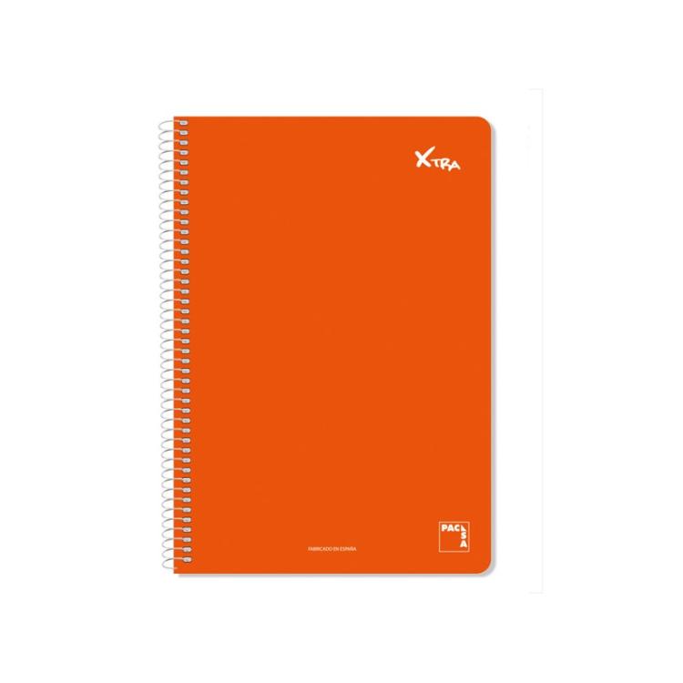 Pacsa - CUADERNO SERIE XTRA 60GR.TAPA CONTRACOLADA FOLIO (215X310MM.) 80 HOJAS CUADRÍCULA 4X4 COLOR ROJO PACSA 16729