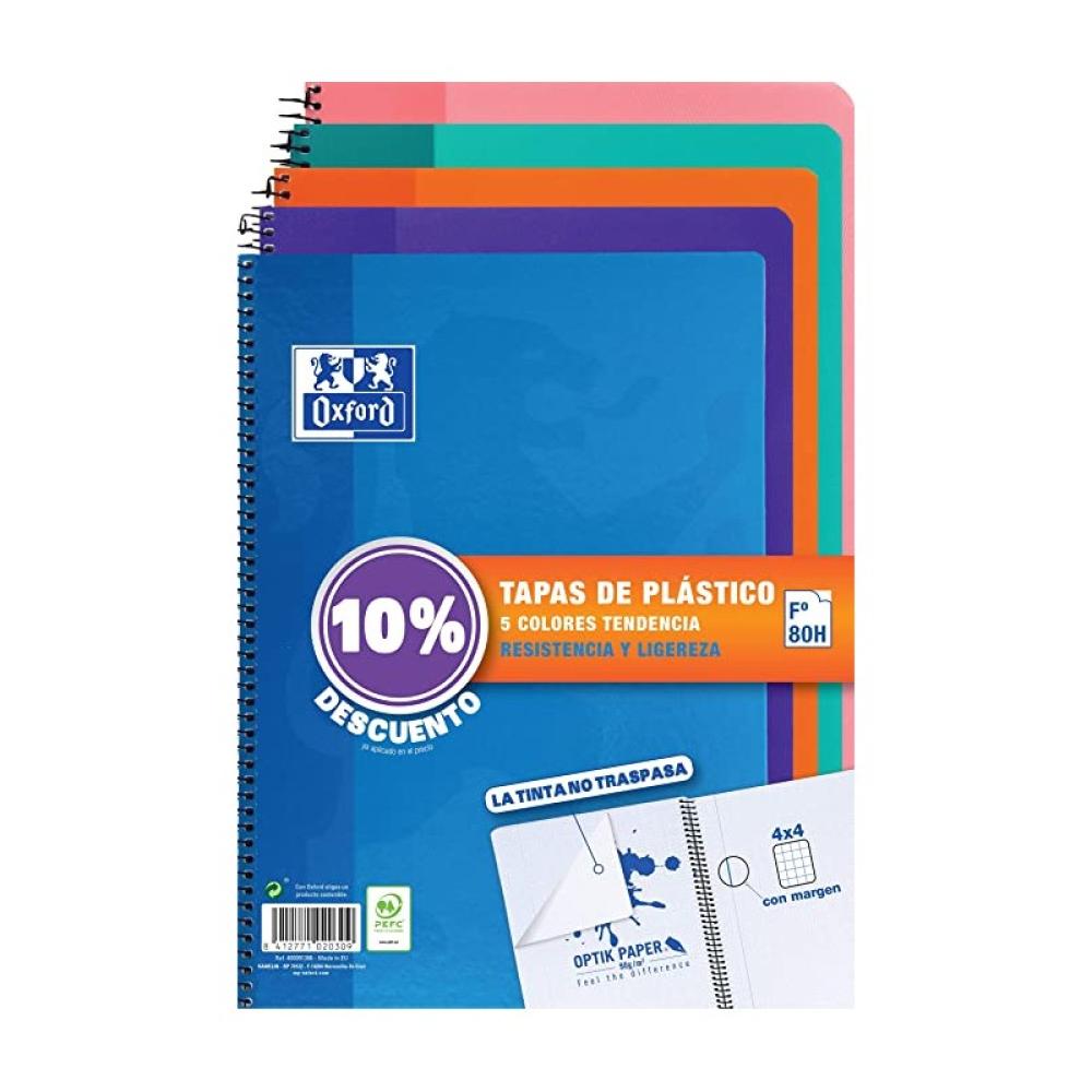 Oxford - 400122766 cuaderno y block A4 80 hojas Colores surtidos
