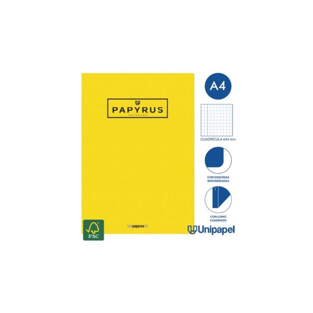Papyrus - LIBRETA GRAPADA GOFRADA A4 48 HOJAS 90GR. 4X4 COLORES SURTIDOS PAPYRUS 88420599 - Color no elegible
