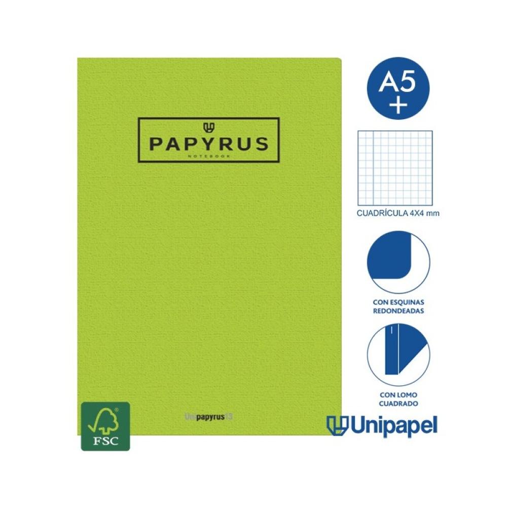 Papyrus - LIBRETA GRAPADA GOFRADA A5+ 48 HOJAS 90GR. 4X4 COLORES SURTIDOS PAPYRUS 88430599 - Color no elegible