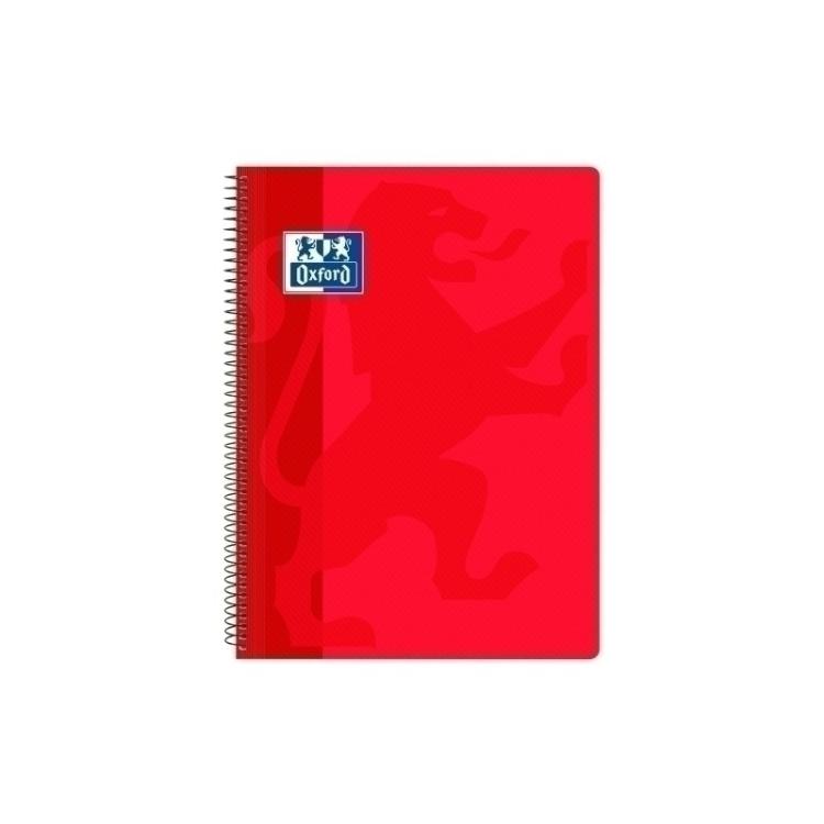 Oxford - BLOCK OXF.SCH.PP Fº 80h CD.4 ROJO - Pack de 5 unidades