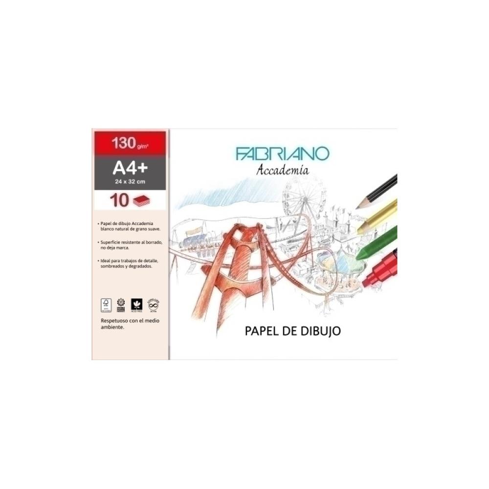Fabriano - LAMINAS DIBUJO FABRIANO 24X32 LISA B/10 - Pack de 10 unidades
