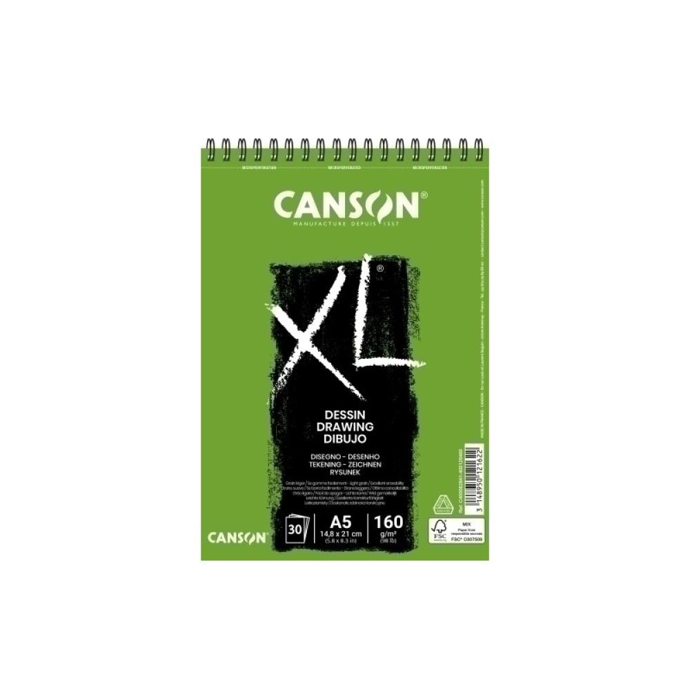 Canson - BLOCK DIB.G-C XL DESSIN (esp) A5 30h - Pack de 5 unidades
