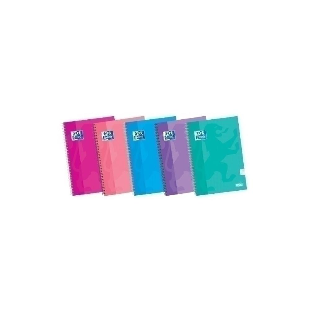 Oxford - 400121815 cuaderno y block A4 80 hojas Fucsia, Mauve, Color menta, Rosa, Turquesa