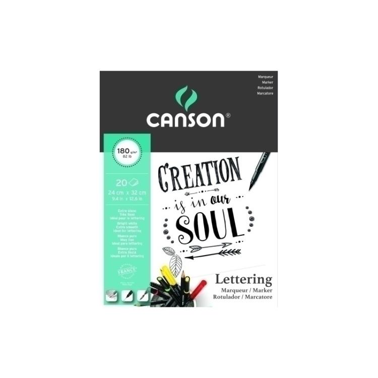Canson - BLOCK DIB.G-C LETTERING 24x32 20h 180g - Pack de 10 unidades