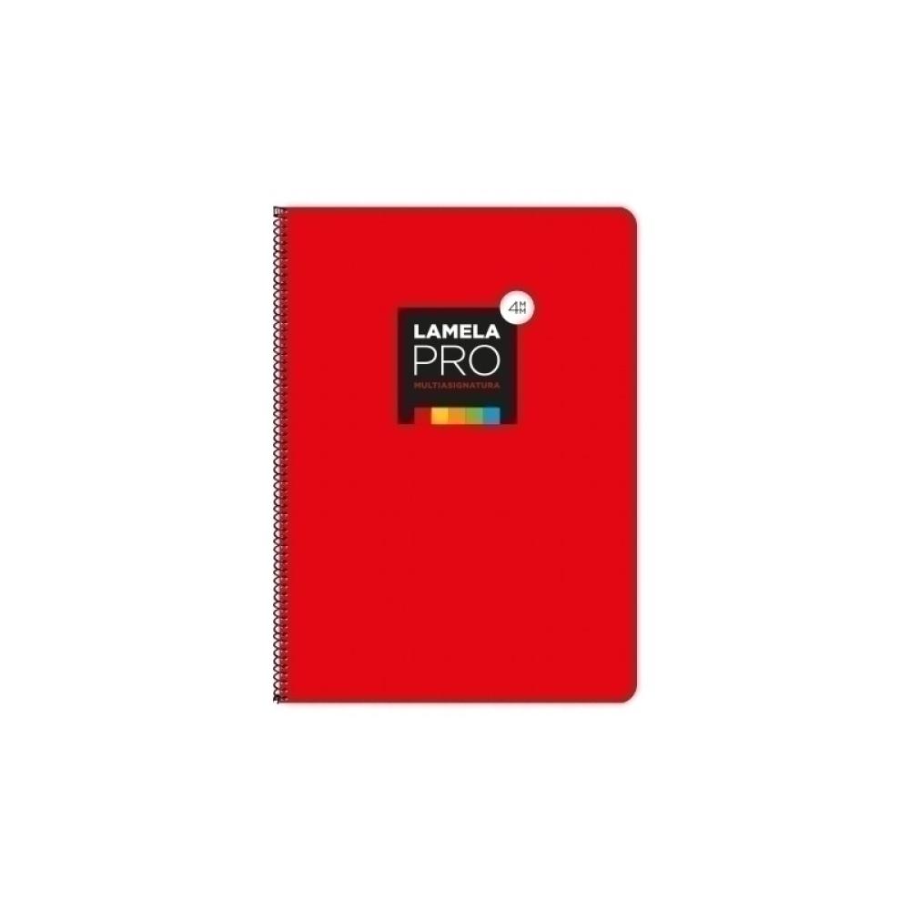 Lamela - LAMELA BLOC t.DURA Fº 100h CDV. 4 ROJO - Pack de 5 unidades