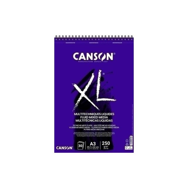 Canson - BLOCK DIB.G-C XL MIX MEDIA (esp) A3 30h - Pack de 5 unidades