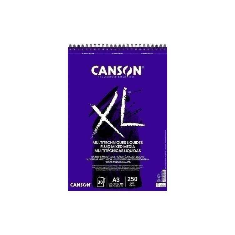Canson - BLOCK DIB.G-C XL MIX MEDIA (esp) A3 30h - Pack de 5 unidades