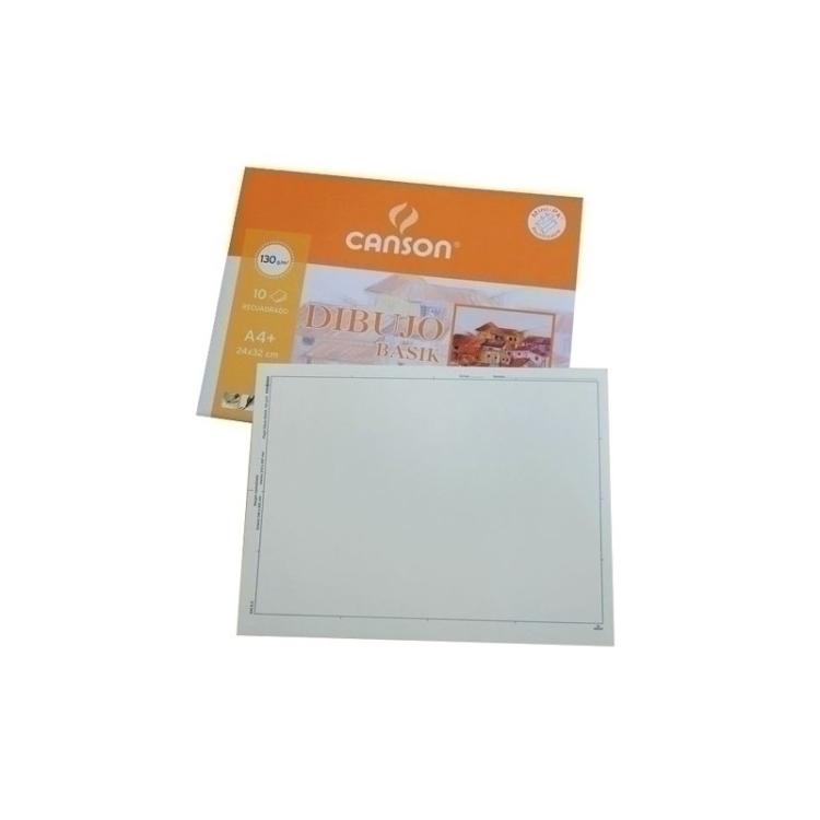 Canson - LAMINA G-C DIBUJO BASIK M.PK 10 A4+ RECD
