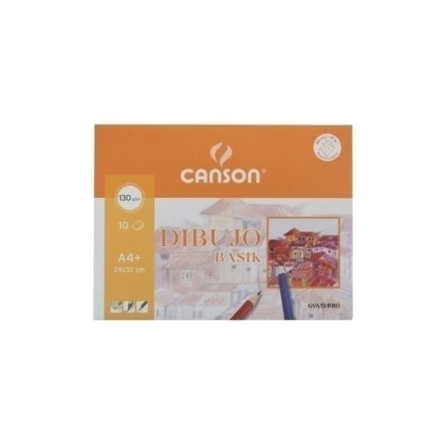 Canson - LAMINA G-C DIBUJO BASIK M.PK 10 A4+ LISA