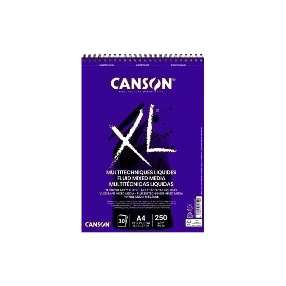 Canson - BLOCK DIB.G-C XL MIX MEDIA (esp) A4 30h - Pack de 5 unidades