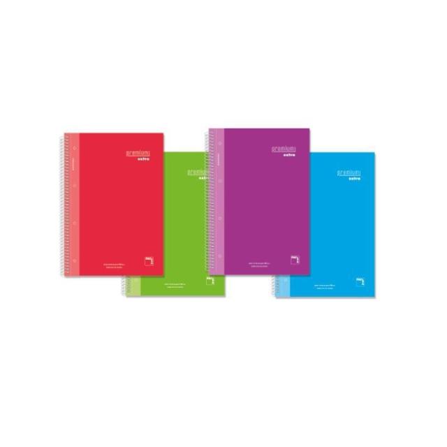 Pacsa - PACSA CUADERNO PREMIUM EXTRA 80H FOLIO 90GR 4X4MM C/M T/EXTRADURA PACK 4 UD C/SURTIDOS - Color no elegible