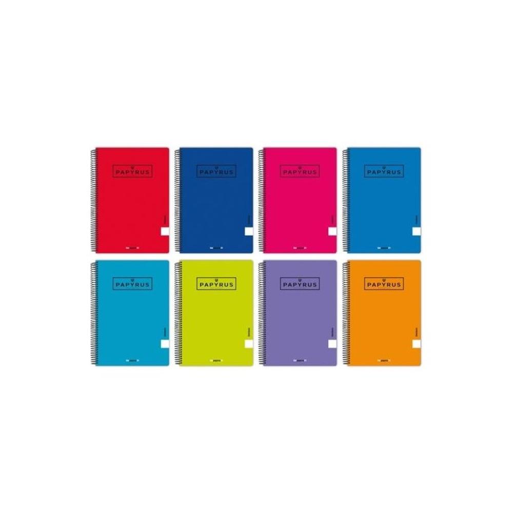 Papyrus - PAPYRUS CUADERNO TAPA BLANDA 01-UNICLASIC 80H 90GR PAUTA 2,5MM CUARTO COLORES SURTIDOS - Pack de 5 unidades - Color no