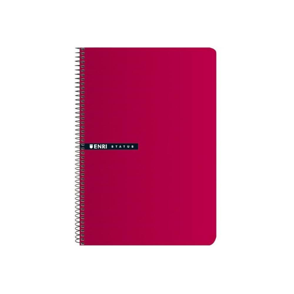 ENRI - ENRI CUADERNO ESPIRAL 100 HOJAS 4X4 TAPAS DURAS 4º ROJO -5U-